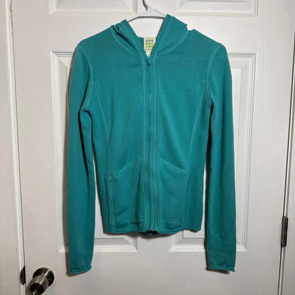 Title Nine Zip Up Hooded Sweater Top